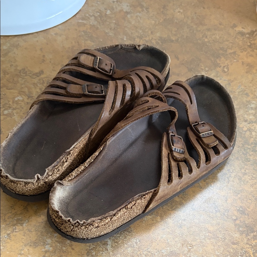Brown Birkenstock Sandals Size 7